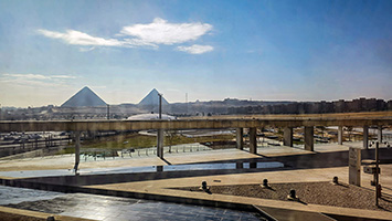 Le piramidi Cheope e Chefren viste dal GEM